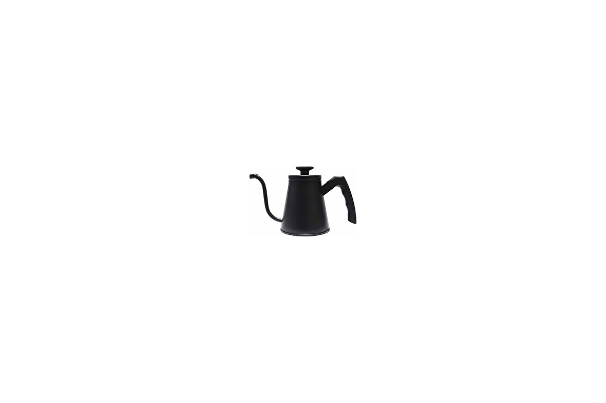 Barista Kahve Gooseneck Kettle - Çelik Kahve Demleme Dripper Kettle - İndüksiyonlu - Paslanmaz Çelik - Siyah, Slim - 800 ml