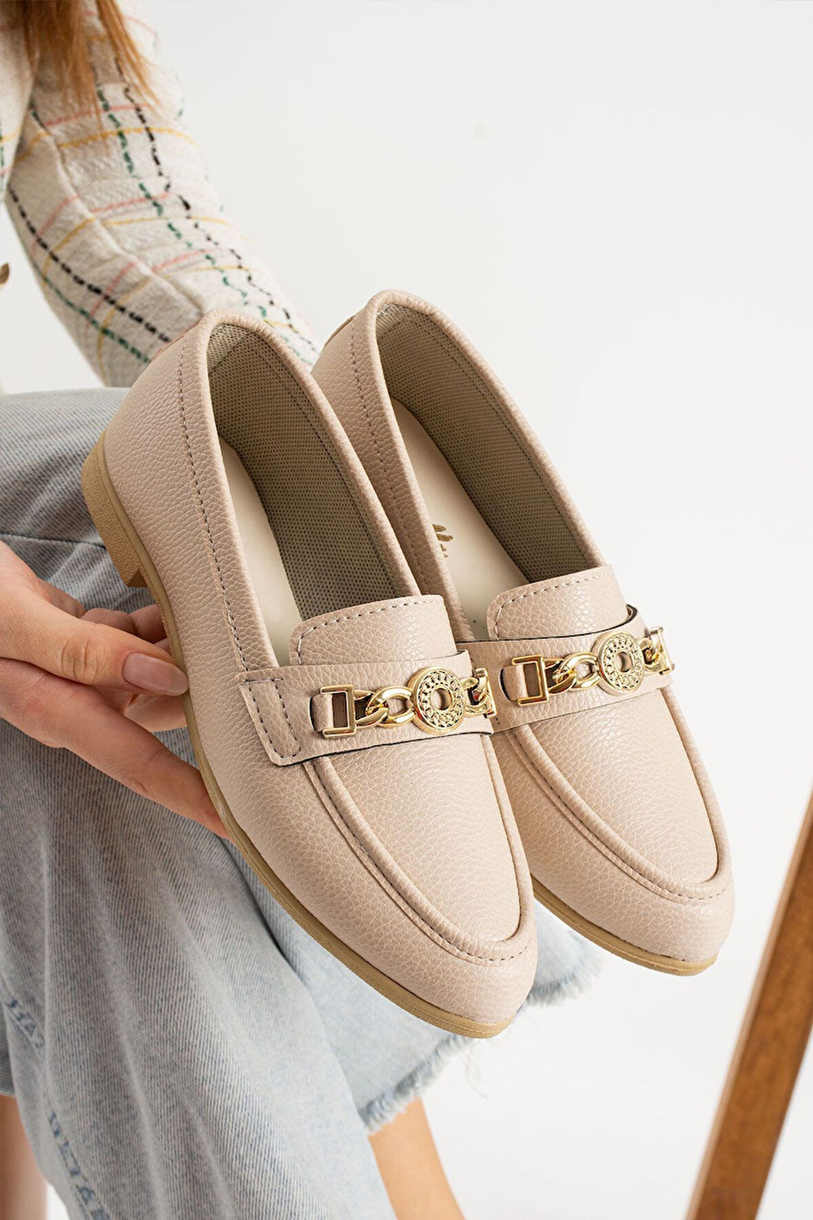  Kadın Babet Toka Detaylı Hafif Rahat Taban Şık Günlük Ayakkabı Anne Ayakkabısı Hediye