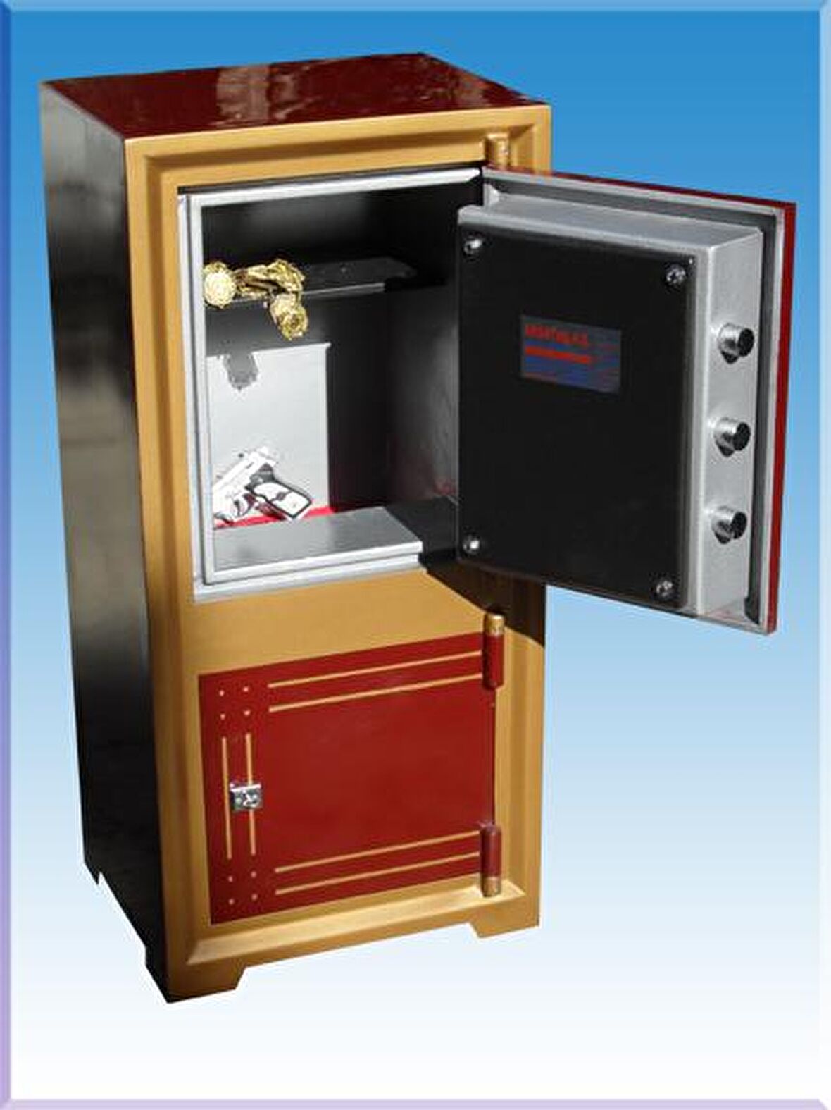 008AB 105 LİK GAZİANTEP MODEL İÇİ BOŞ ALTI DOLAPLI ÇELİK KASA