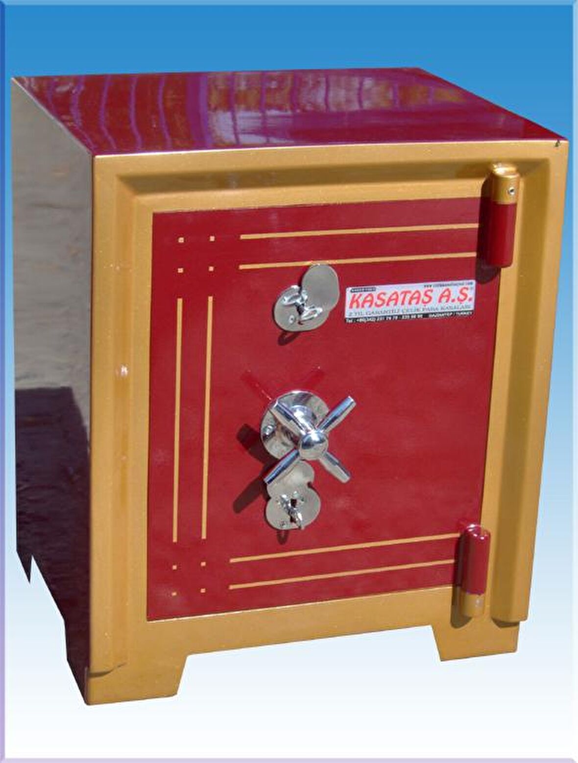 002A GAZİANTEP EV TİPİ ANAHTARLI ÇELİK PARA KASASI 554438cm