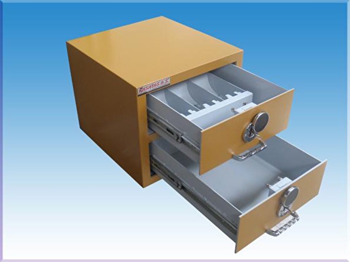 001ÇEKMECE ERÇELEBİ BAKLAVACI TİPİ 2 KASA ANAHTARLI ÇEKMECE MODEL