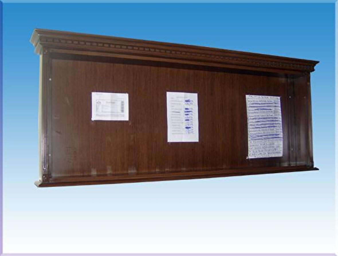 RESİDENCE İÇİN İTALYAN AĞAÇ KAPLAMA İLAN PANOSU OPSİYONEL CAM