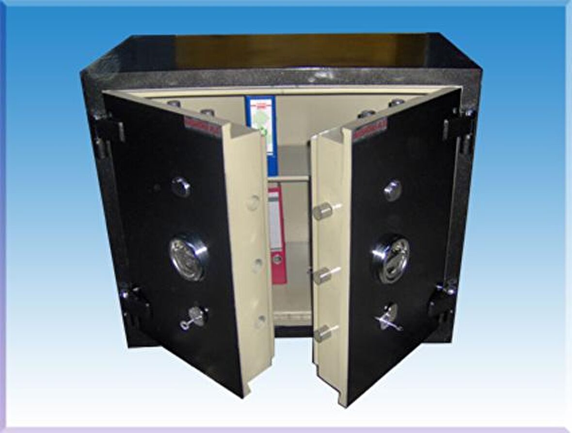 007BANKA2K ÇİFT KAPILI SENET VE ÇEK KASASI Isı Geçirmez Evrak K