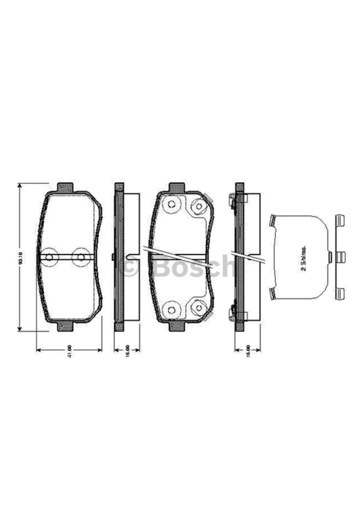 Bos-0986494140 Arka Fren Balatası I10 2007 - 2013 / Pıc...