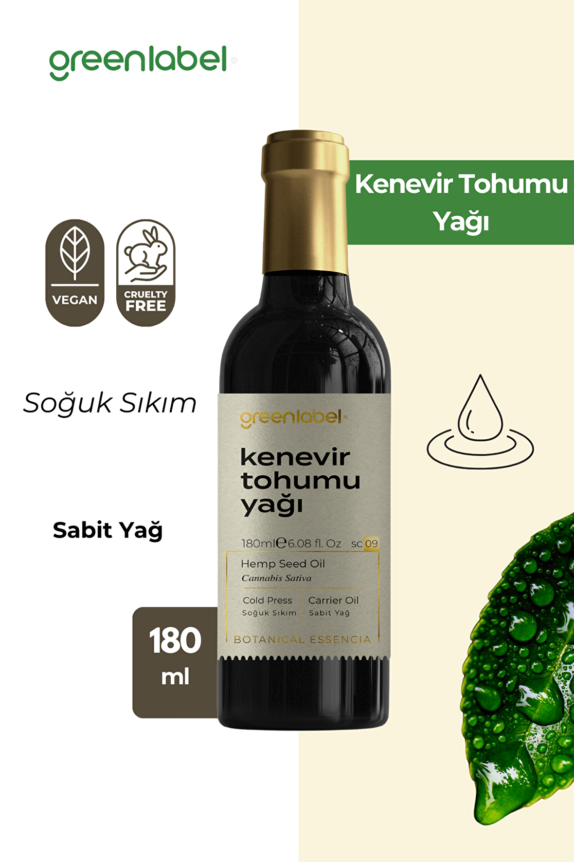 Kenevir Tohumu Yağı 180 ml