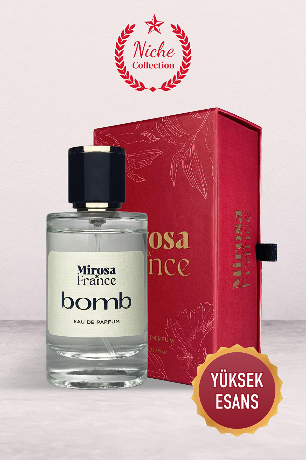 Mirosa de France Bomb Niche Collection Yüksek Kalıcı Kadın Parfum Bombshell EDP Premium Kutu 50ml N102