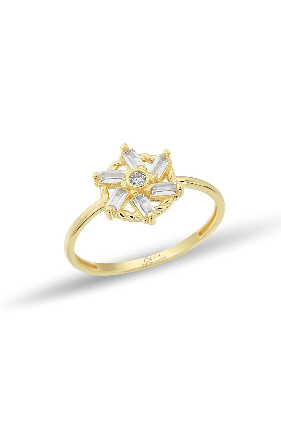 Çıtır Baget Taşlı Altın Yüzük