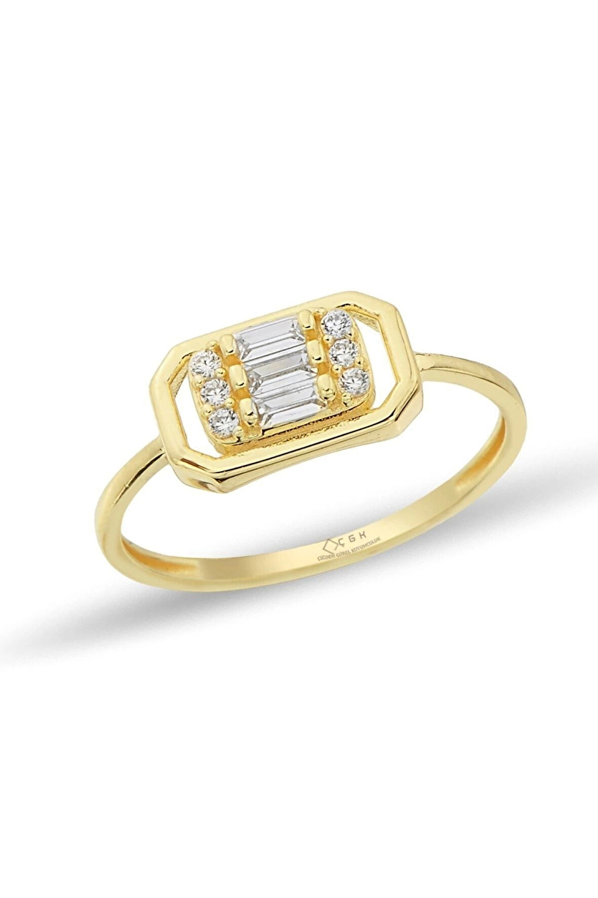 Çıtır Baget Taşlı Altın Yüzük