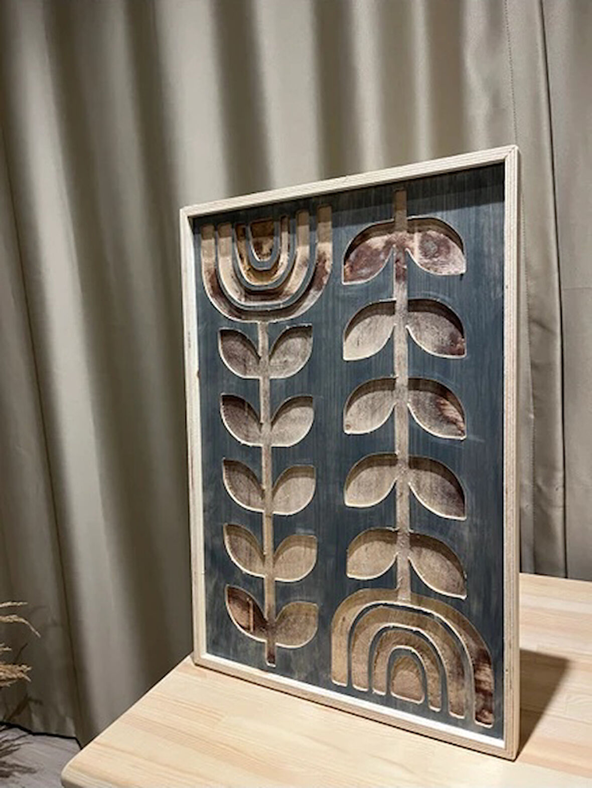 Cıgıl Wood Bohemıan Ivy Ahşap Bohem Tablo 62 x 41