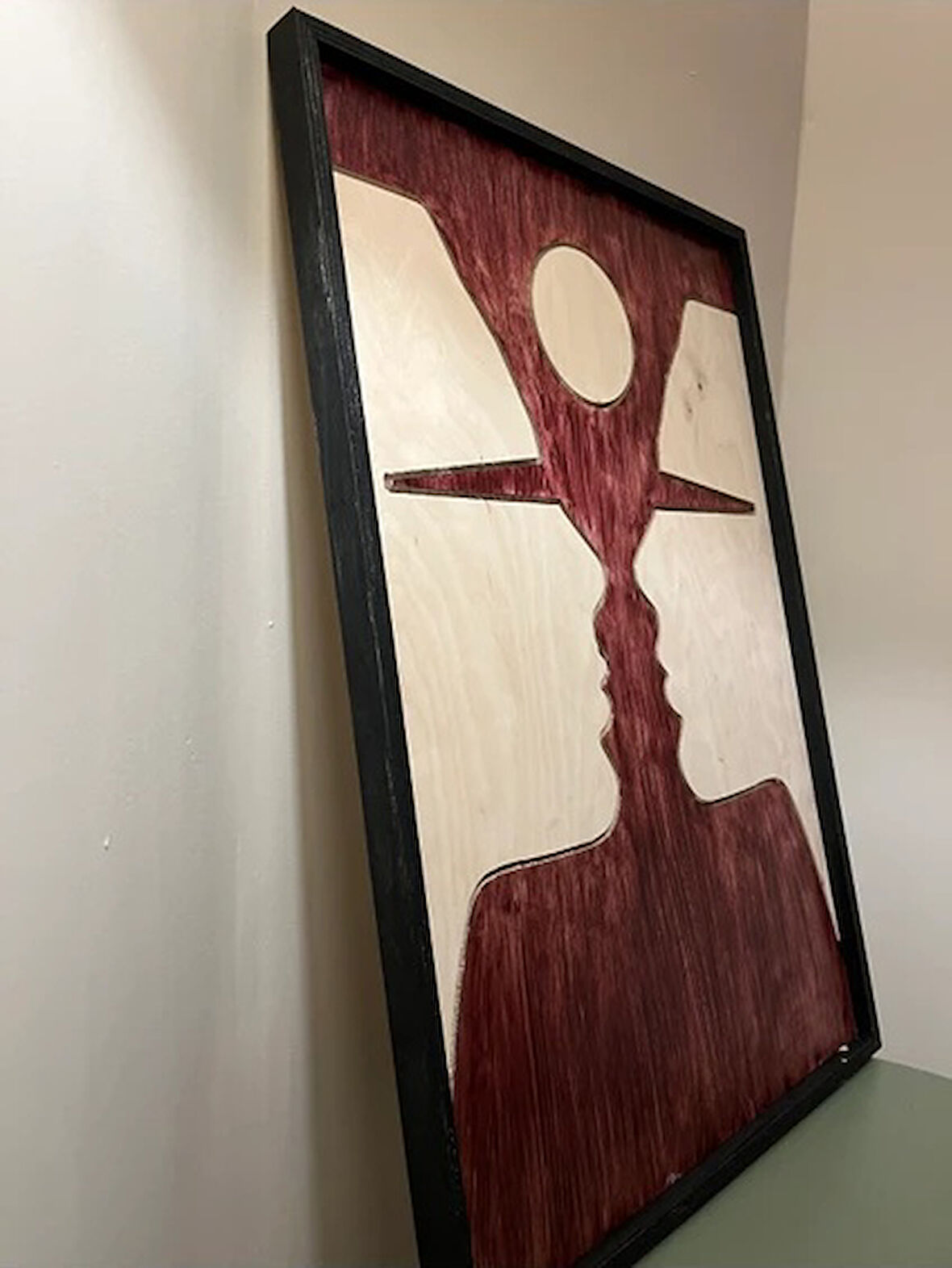 Cıgıl Wood Face To Face Ahşap Bohem Tablo 62 x 41