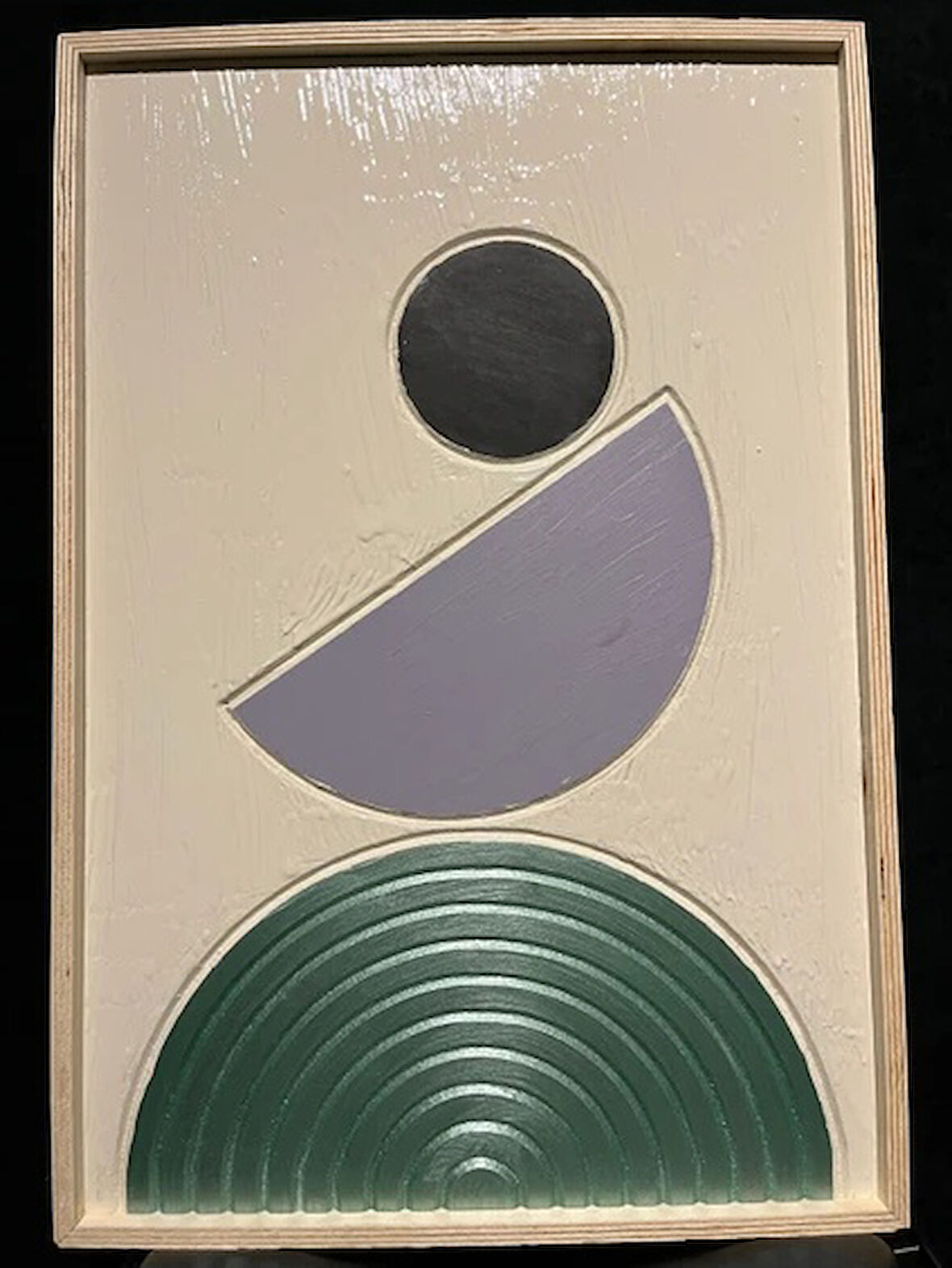 Cıgıl Wood Gırdle Bowl Moon Ahşap Bohem Tablo 63 x 43