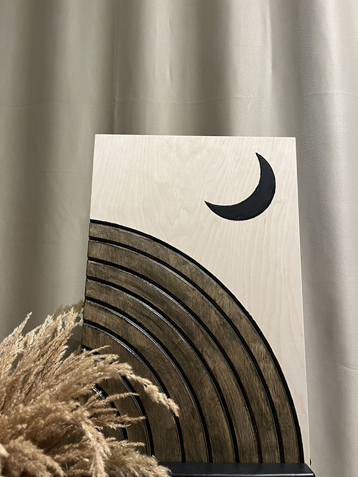 Cigilwood Half Moon Ahşap Tablo 62 x 41