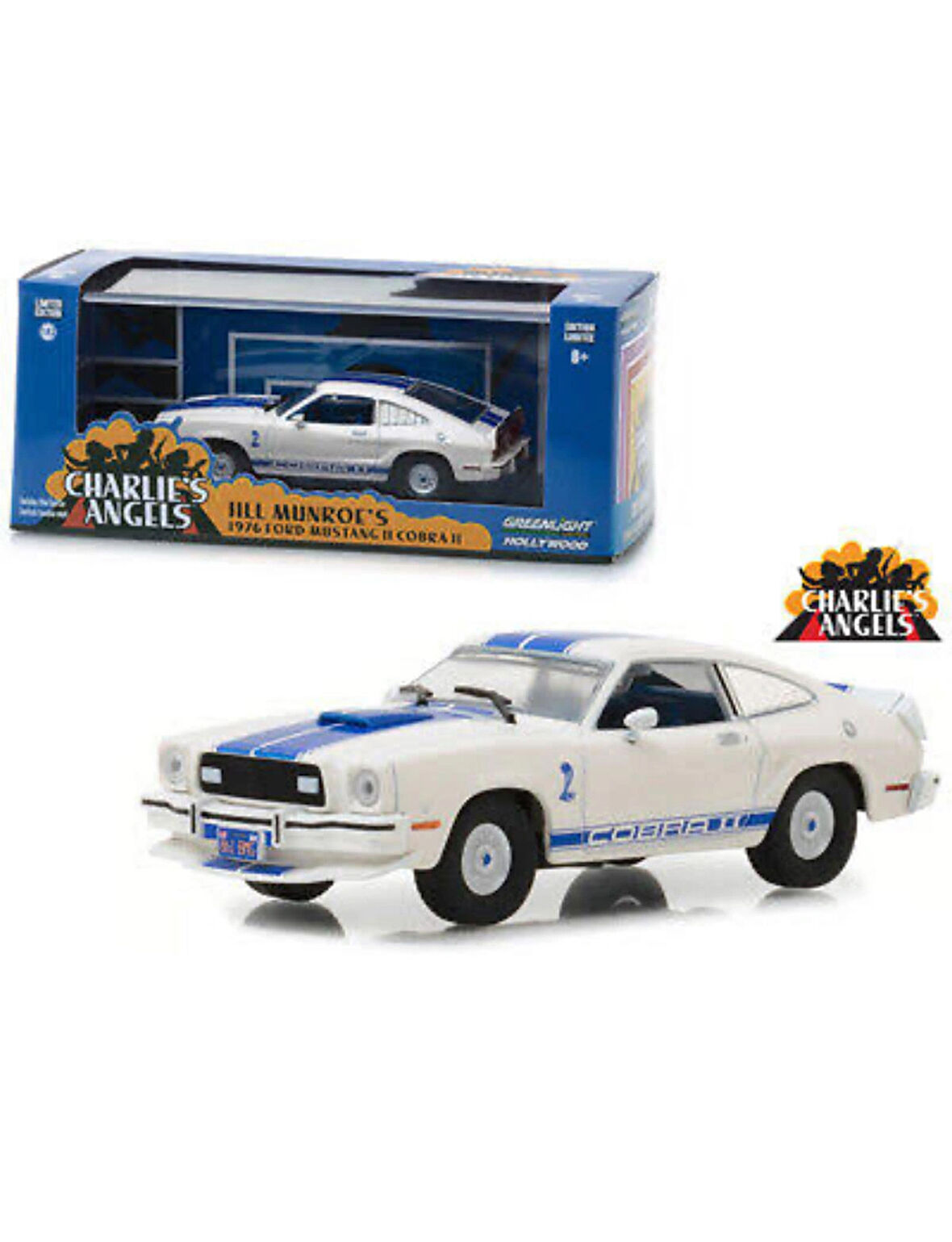 Greenlight Hollywood Çarli'nin Melekleri 1:43 (Charlie’s Angels) 1976 Ford Masteng II Cobra II – Jill Munroe’s Car