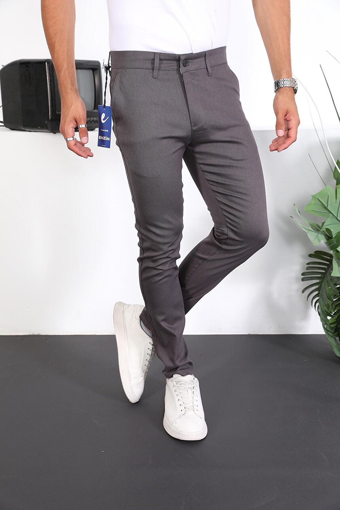 Slim Fit Chino Keten Pantolon