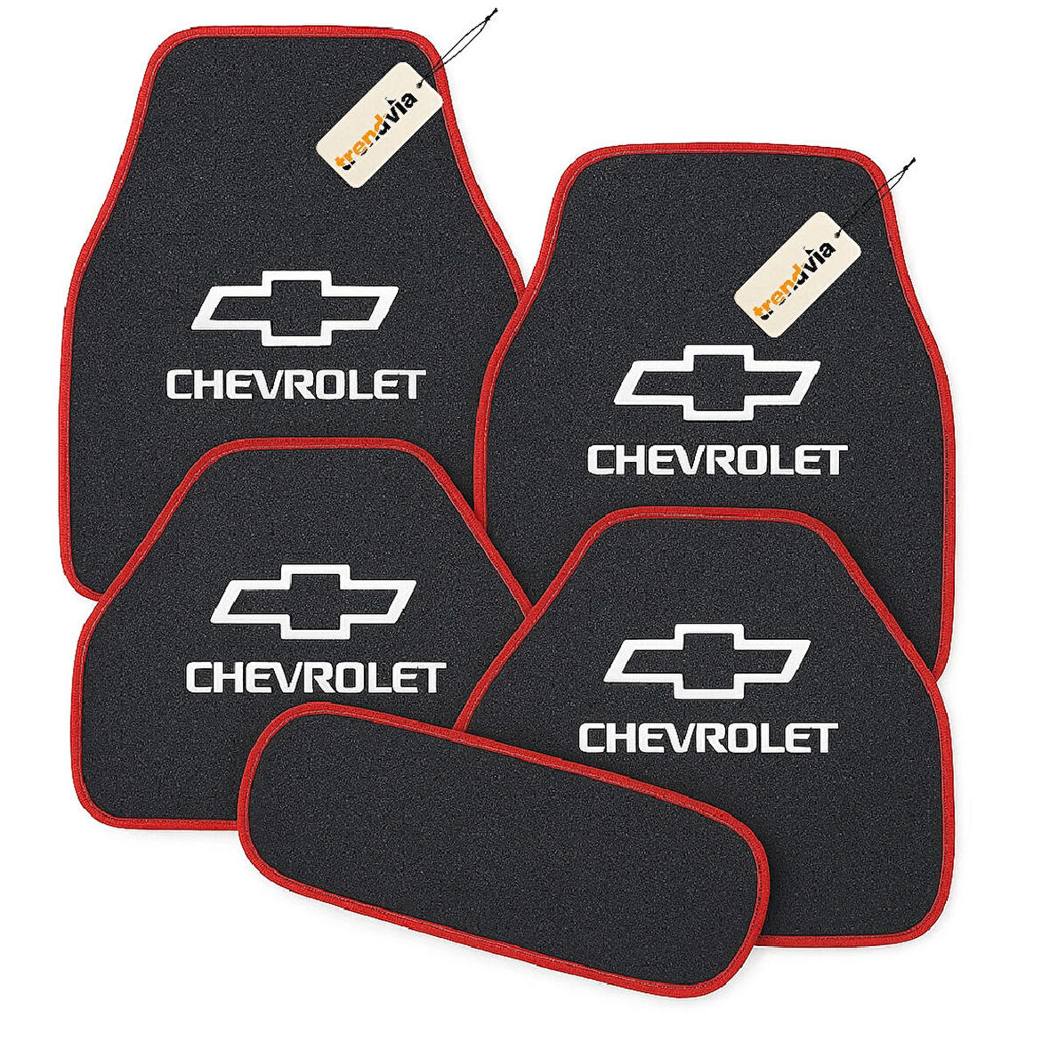 Antrasit Kırmızı Renk Chevrolet Oto Halı Paspas Takımı 5’li Set – Aracınıza Özel Şık ve Dayanıklı Zemin Koruma