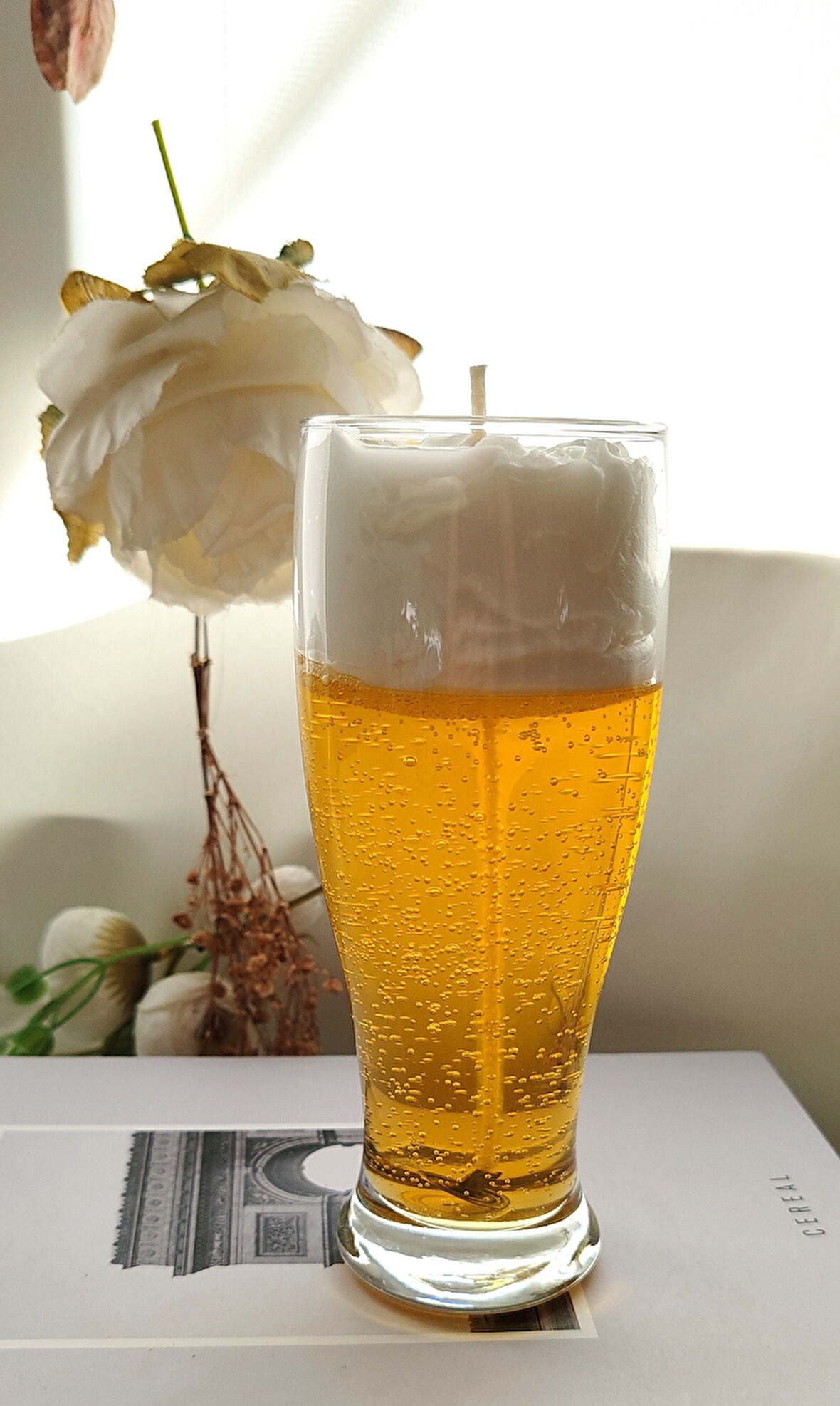 Okyanus Kokulu Bira Görünümlü Beer Candle Dekoratif Mum