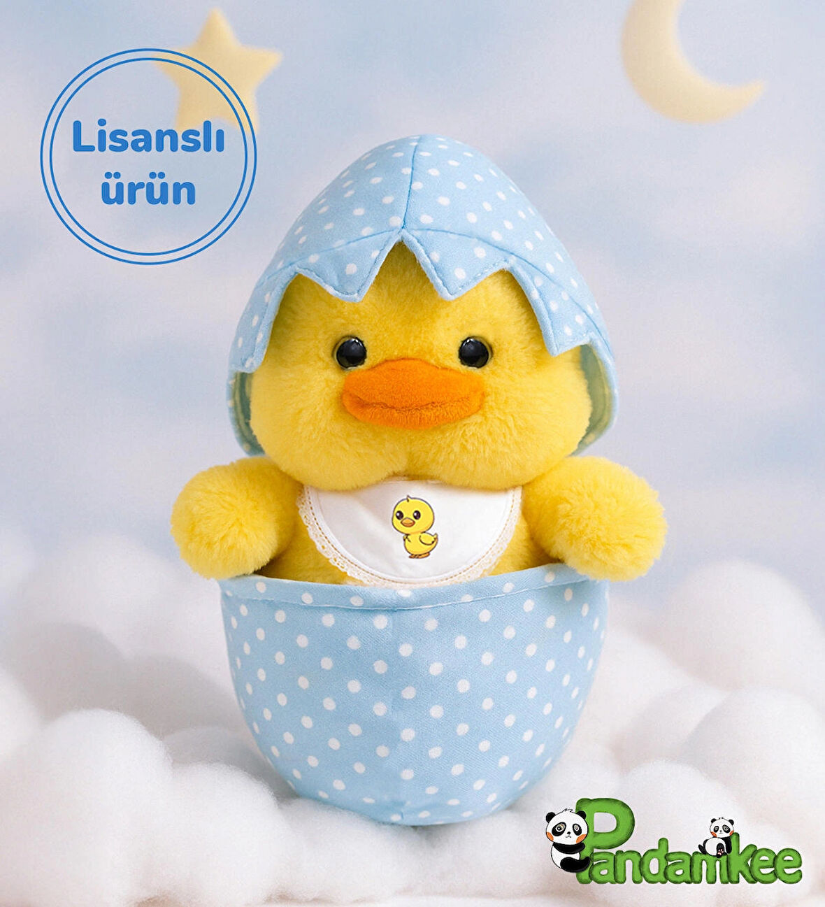 Sürpriz Yumurtalı Civciv Peluş Oyuncak – Çıkartılabilir Çantalı Civcivino