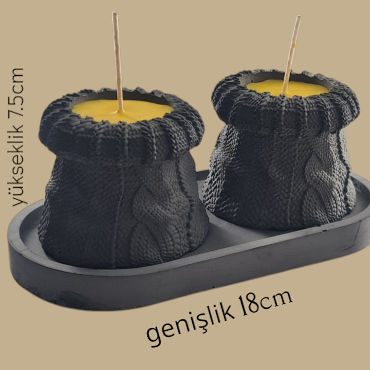 dekoratif 2 li mumluk kavun kukulu