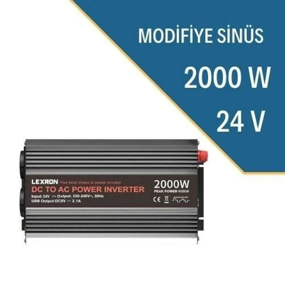 LEXRON 2000W-24V Modifiye Sinus İnverter
