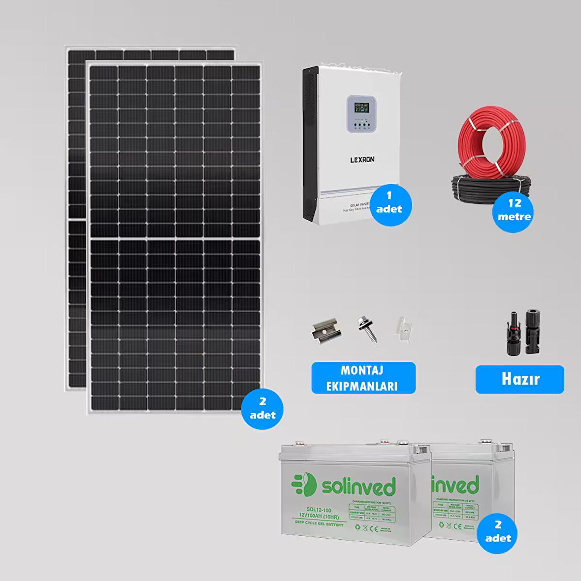 CKS ENERJI 3kW Hazır Solar Paket Kolay Kurulum(MİNİMUM PAKET)