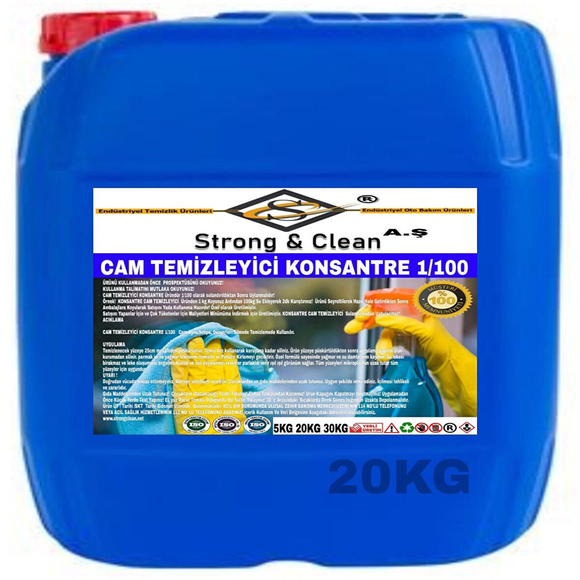 Cam Temizleyici Extra Konsantre 1/100 20 Kg