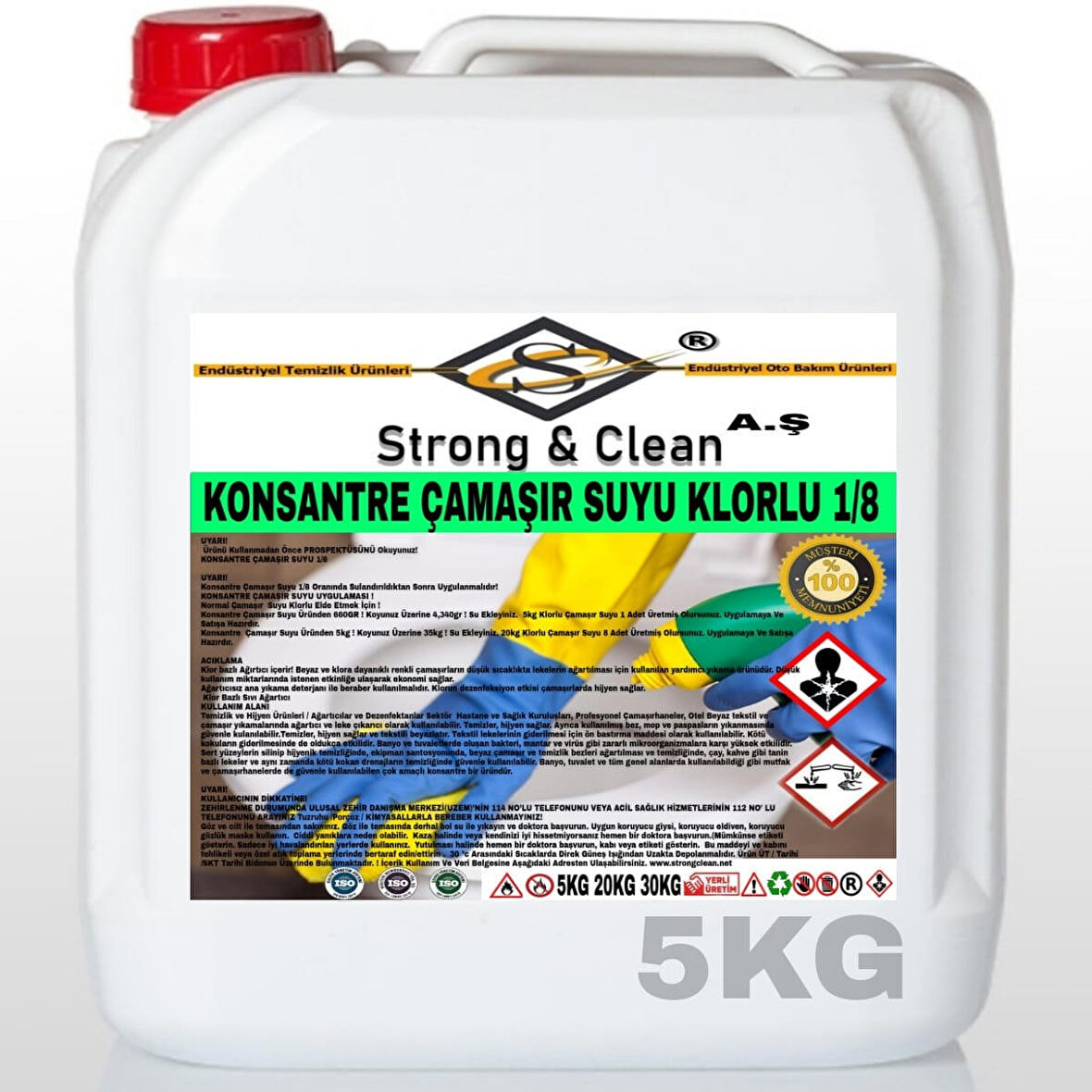 Çamaşır Suyu Extra Konsantre 1/8 5 Kg