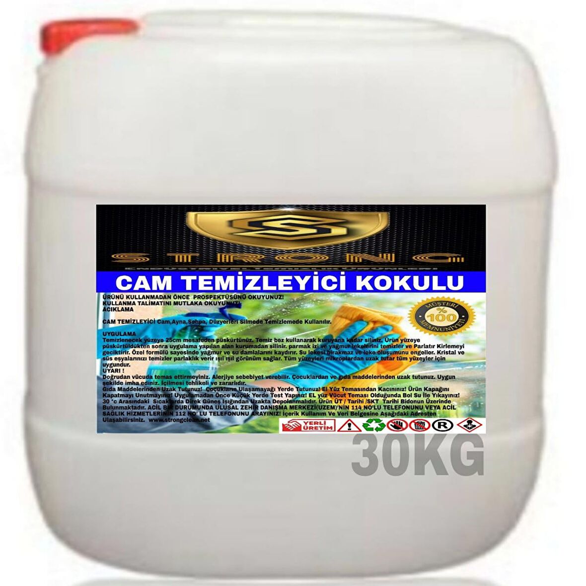 Strong Kokulu Cam Sil 30 Kg