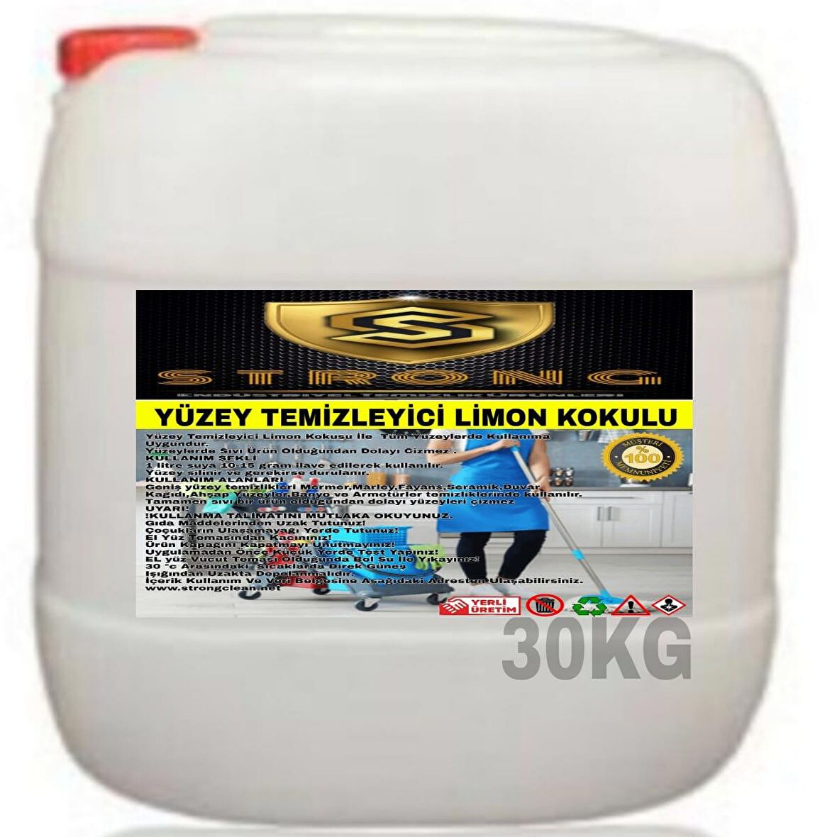 Strong Yüzey Temizleyici Limon 30 Kg