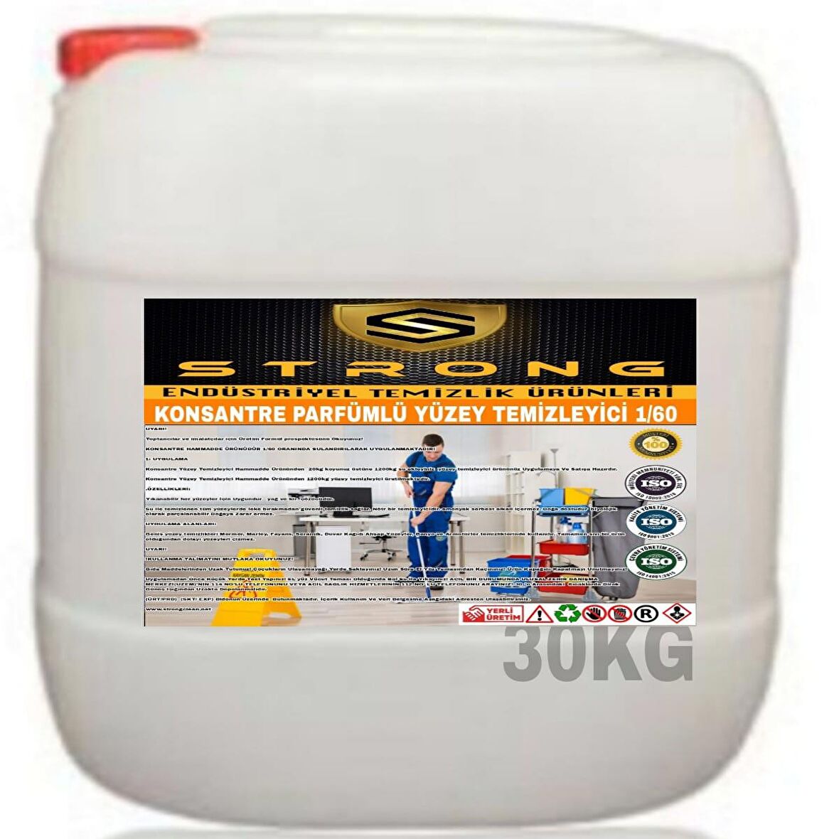 Strong Yüzey Temizleyici Parfümlü 1/60 Konsantre 30 Kg