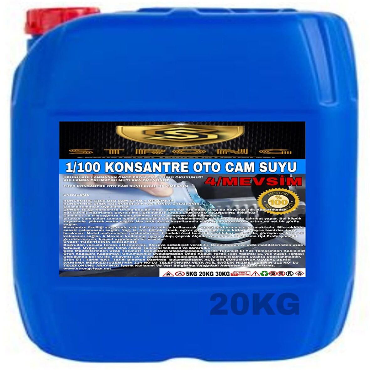 Strong Oto Cam Suyu 1/60 Konsantre 20 Kg