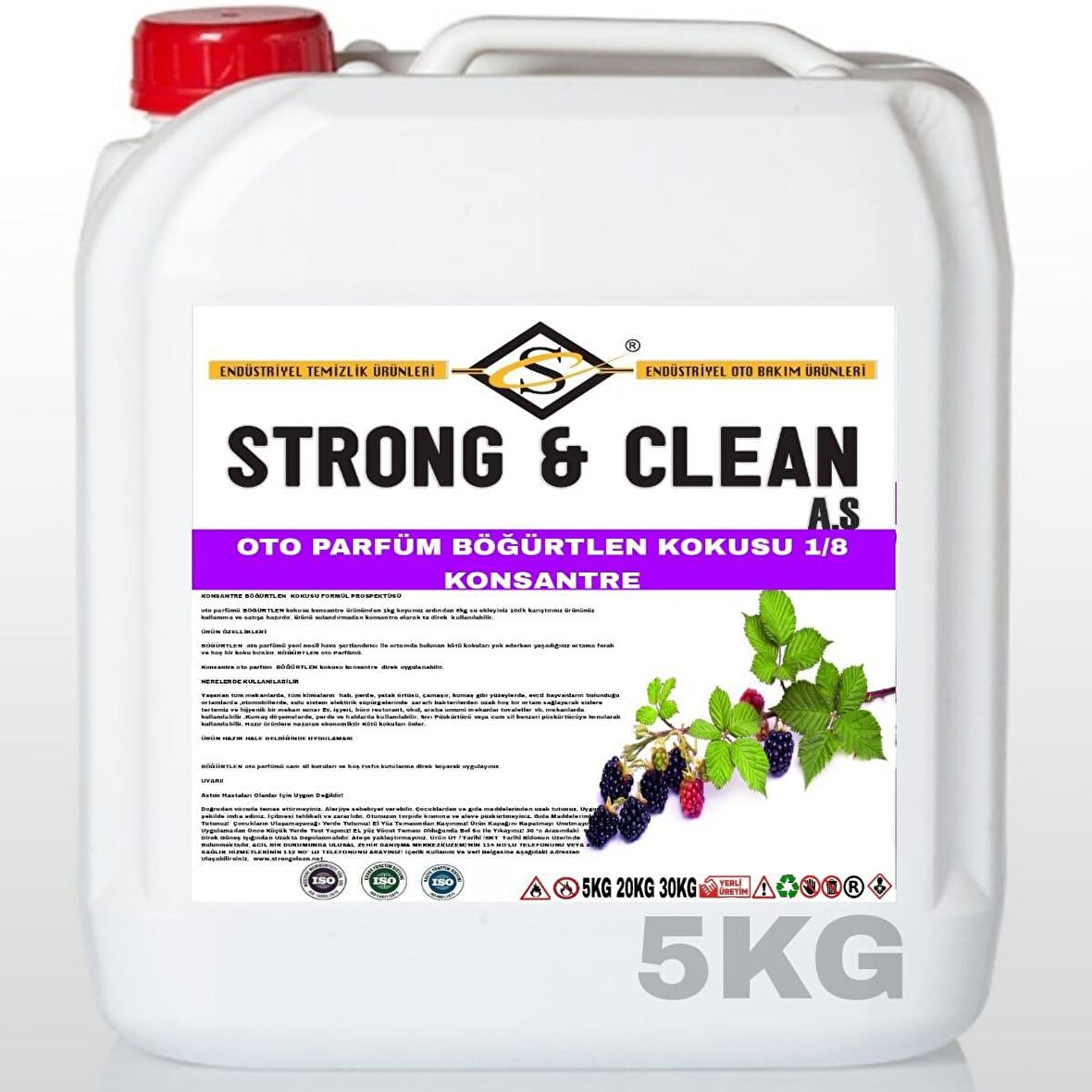 Oto Parfüm Konsantre 1/8 Böğürtlen Kokulu 5 Kg