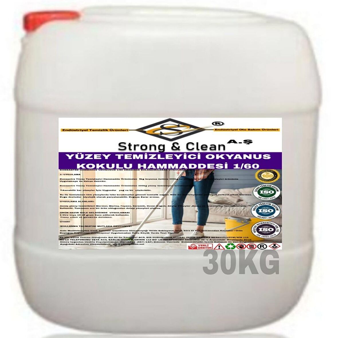 Yüzey Temizleyici Konsantre 1/60 Okyanus Kokusu 5 Kg