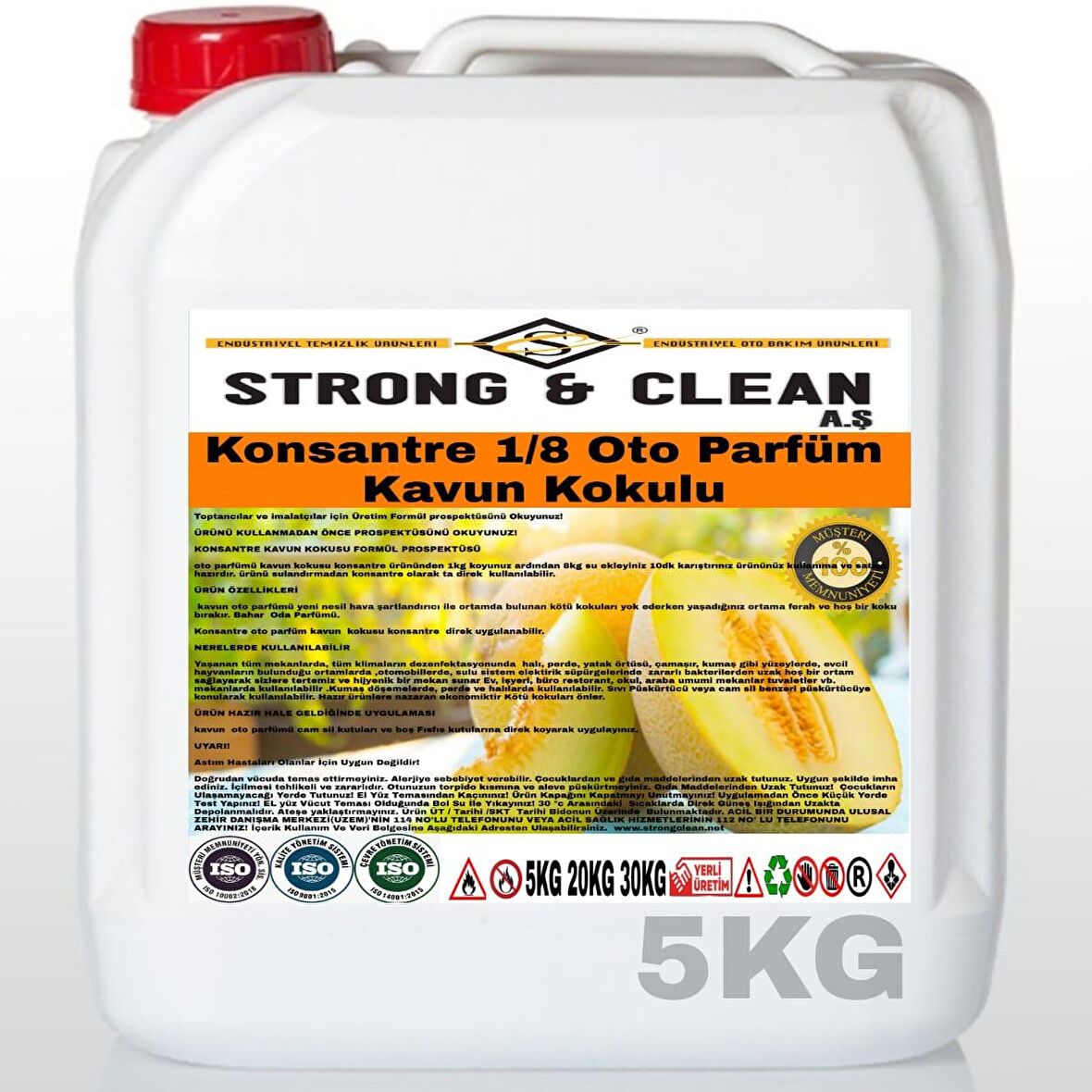 Oto Parfüm Konsantre 1/8 Kavun Kokulu 5 Kg