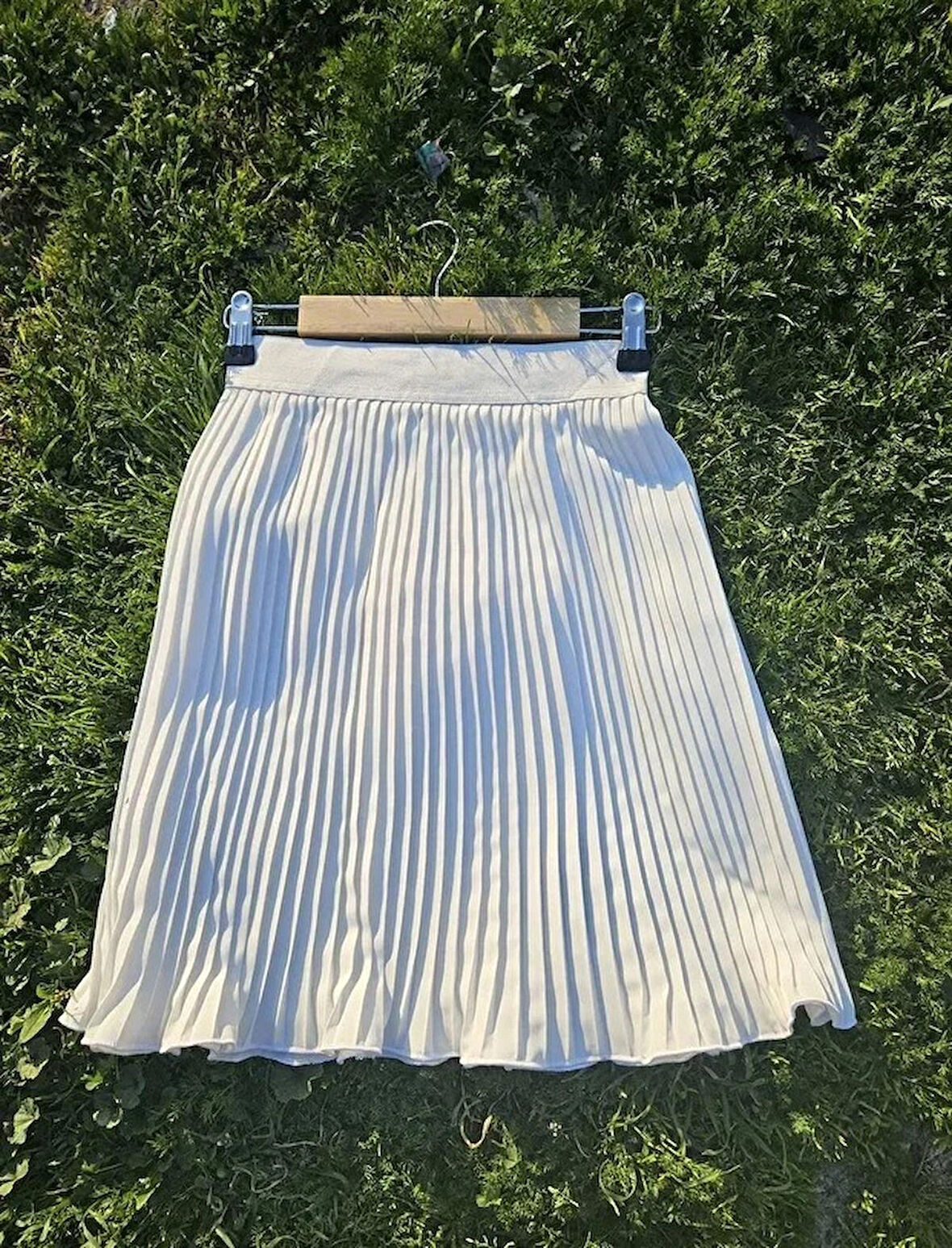 Ekru Kadın Lastikli Piliseli Kadın Mini Etek Içlik Pileli Pliseli