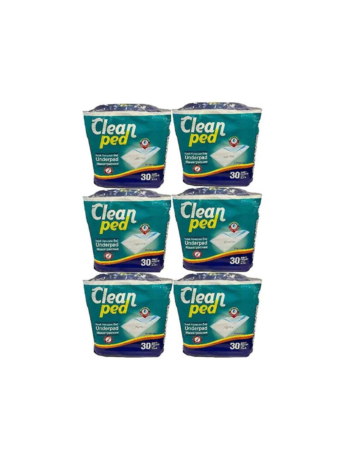 Cleanped 60 x 90 6 Paket Yatak Koruyucu Hasta Altı Bezi
