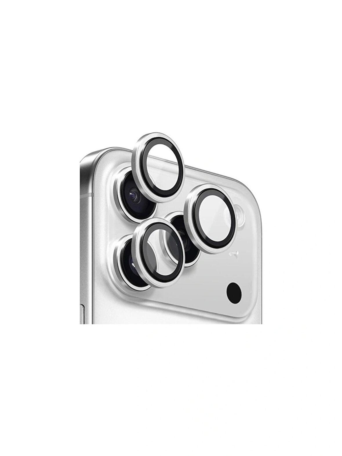 iPhone 17 PRO ve 17 PRO MAX Uyumlu Metal Çerçeveli Temperli Kamera Lens Koruyucu