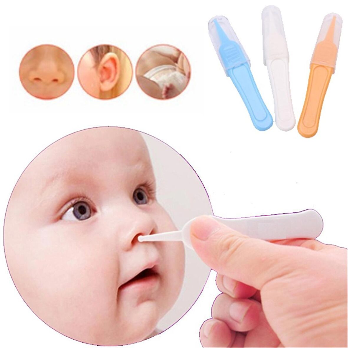 KdrElektronik Bebek Burun Kulak Göbek Temizleme Cımbızı 1 adet