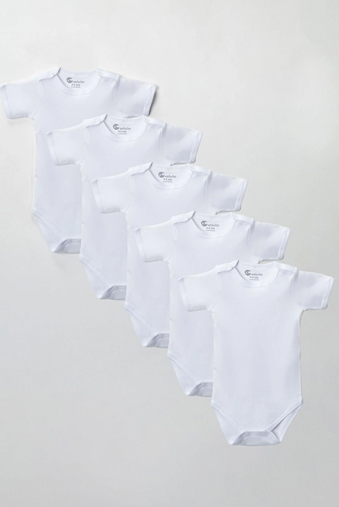 Kısa Kol Body Zıbın Çocuklar İçin (5 ADET) Alttan Çıtçıtlı Özel Gereksinimli Büyük Boy