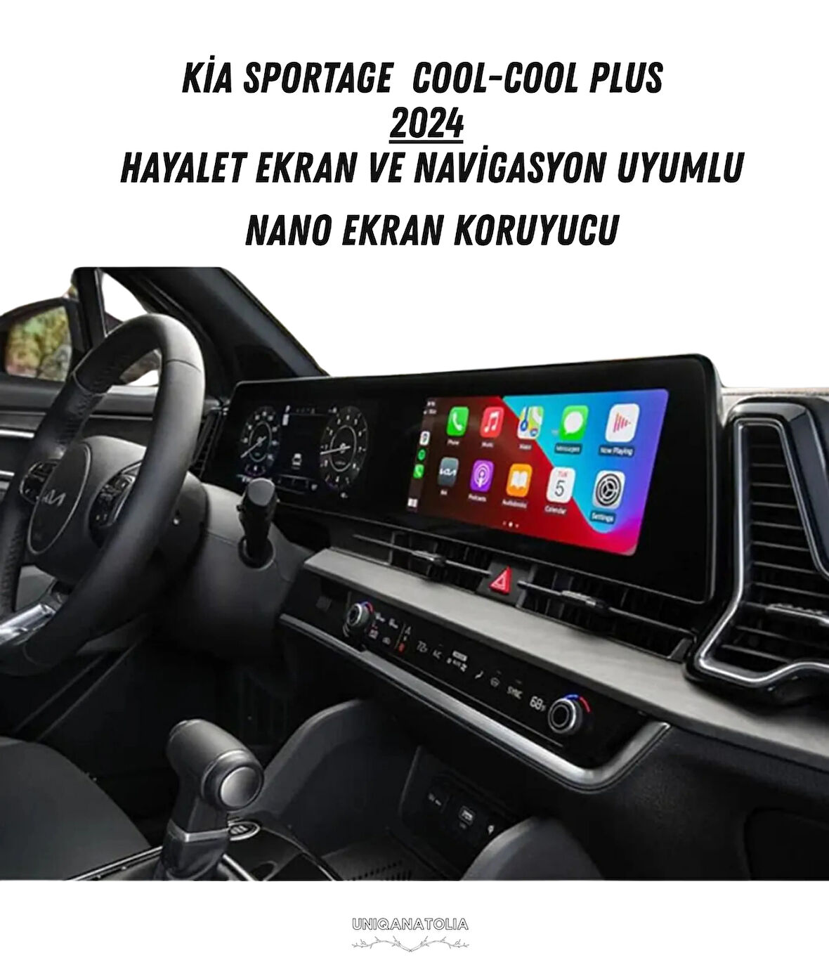 Kia Sportage Cool,Cool Plus 2024 Dijital Gösterge ve Navigasyon Uyumlu Nano Ekran Koruyucu