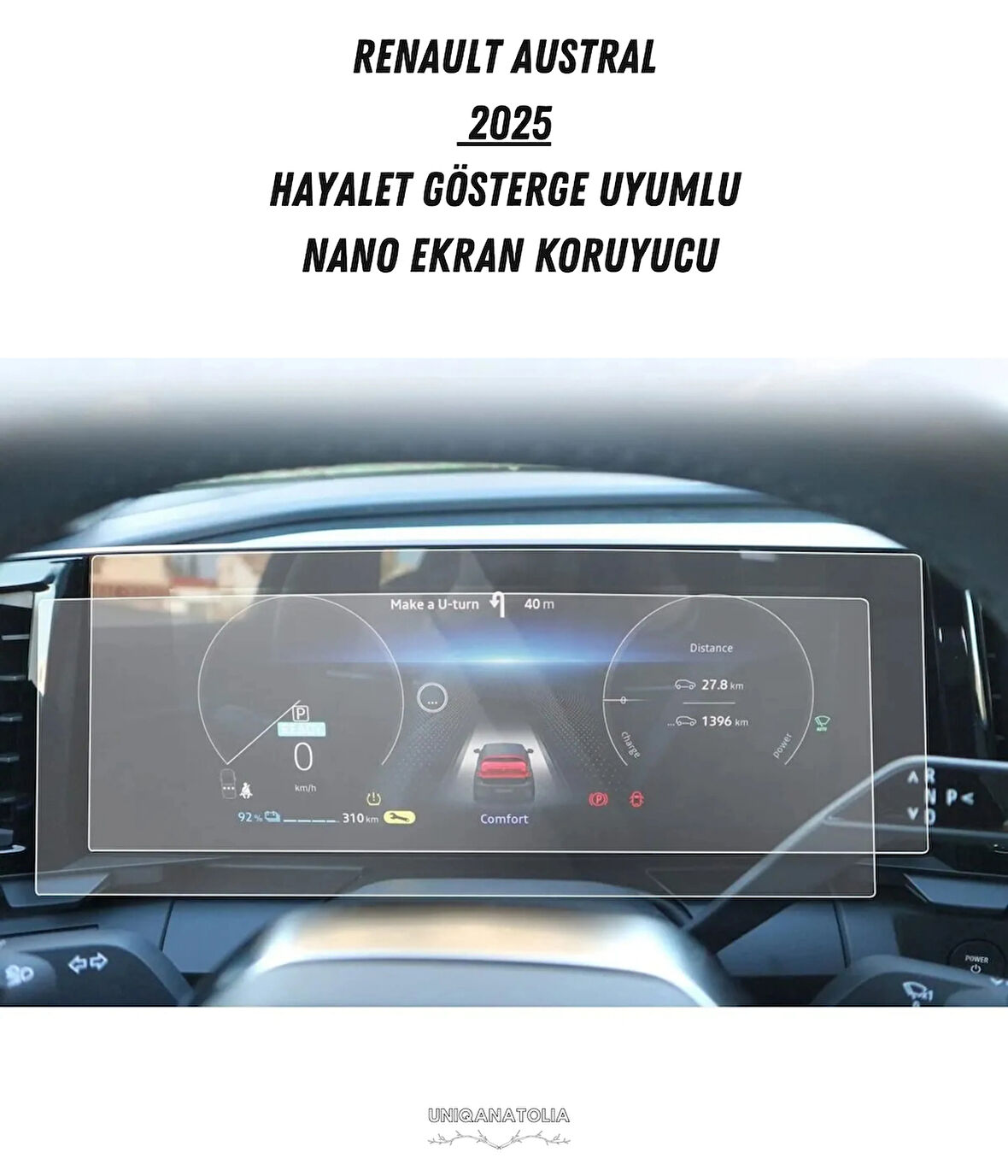 Renault Austral 2025 Hayalet Gösterge Uyumlu Nano Ekran Koruyucu