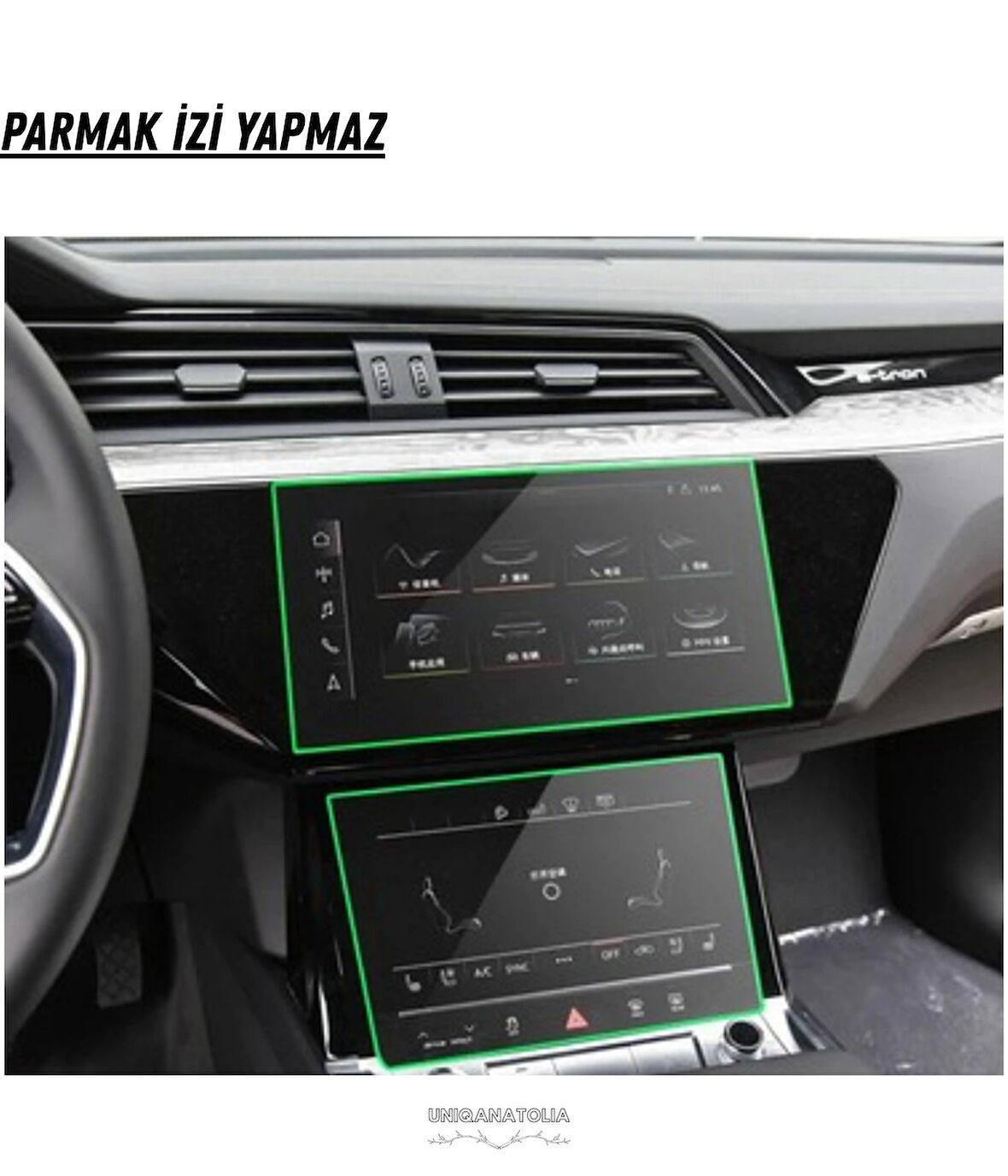 Audi Q8 2025 Navigasyon,Multimedya ve Alt Kontrol Paneli Uyumlu Nano Ekran Koruyucu