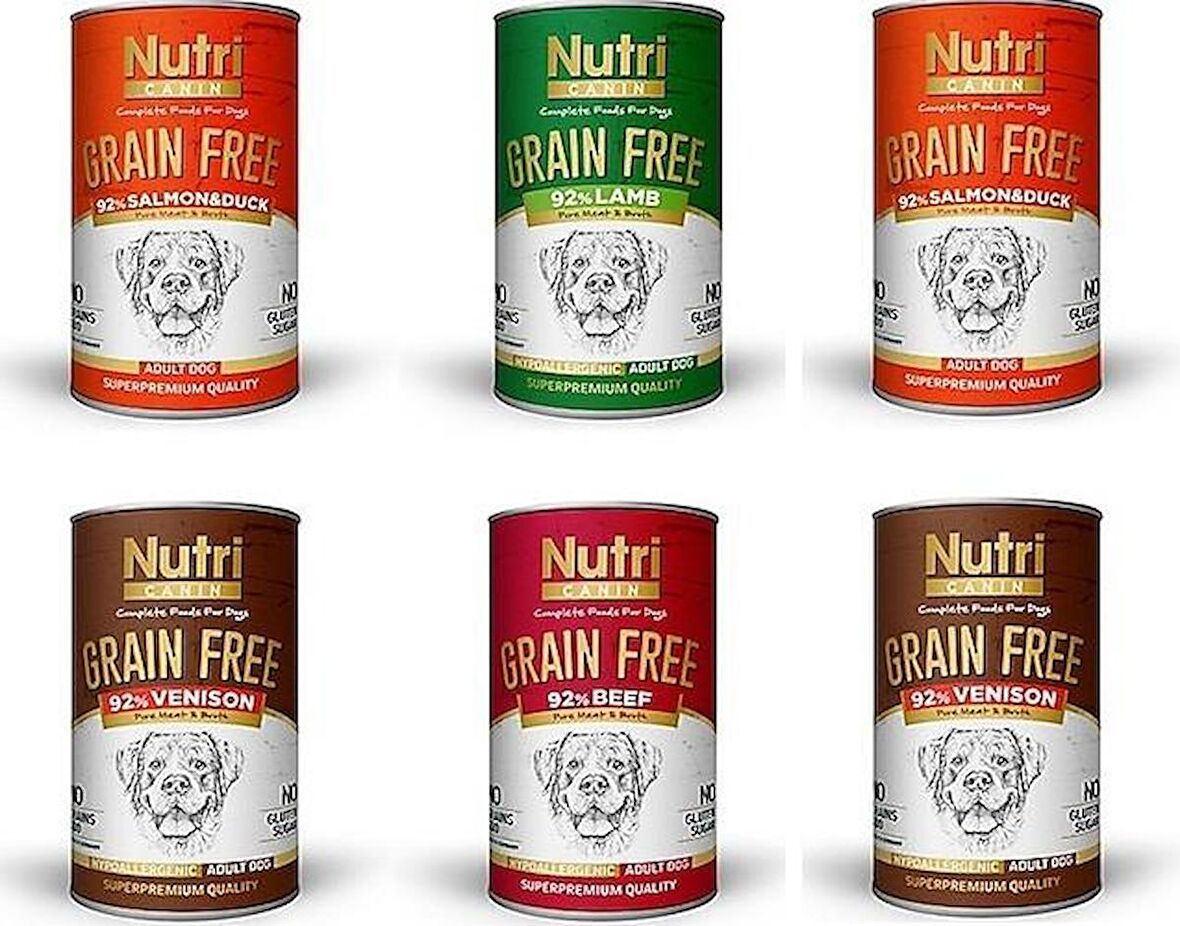 Nutri Canin Karışık Etli Tahılsız Yetişkin Köpek Konservesi 400 G 6 Adet