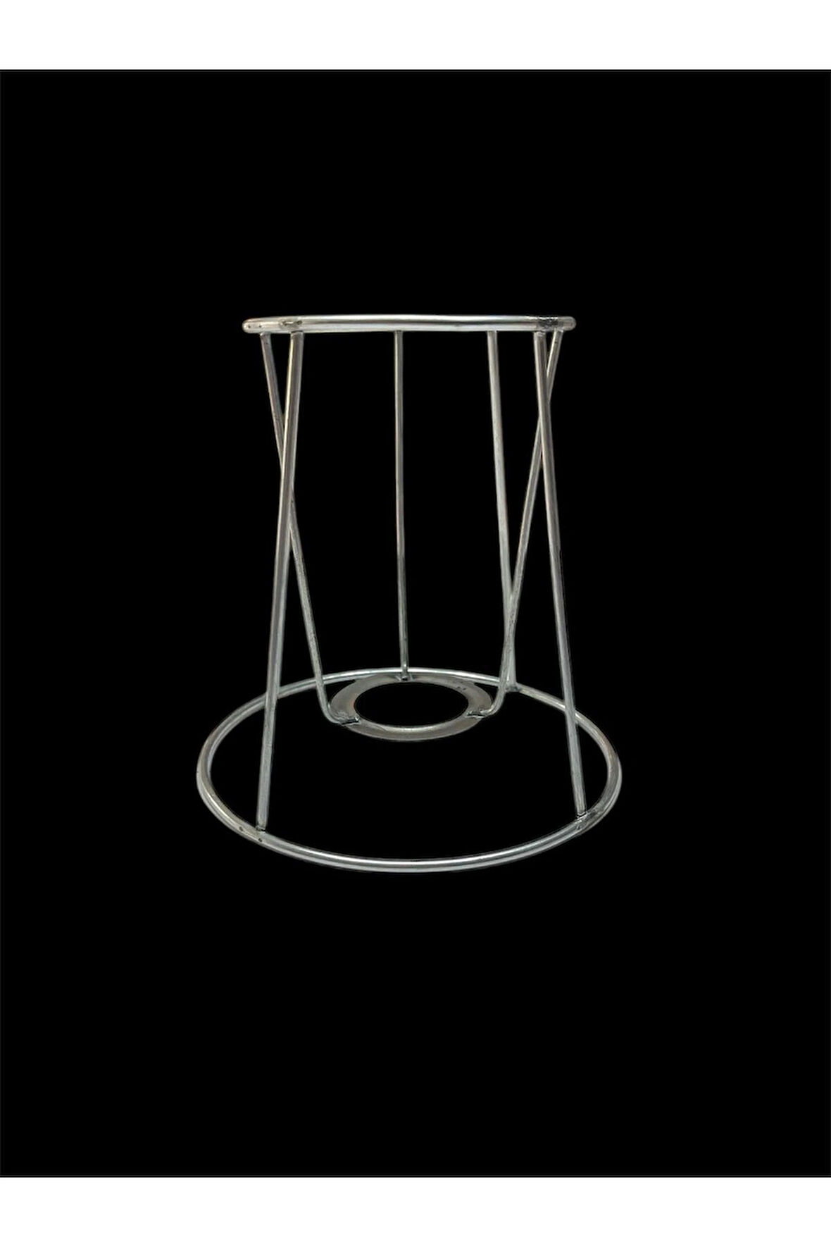Aplik Abajur Başlık İskelet Teli 3mm Paslanmaz Galvaniz Metal (15 CM)