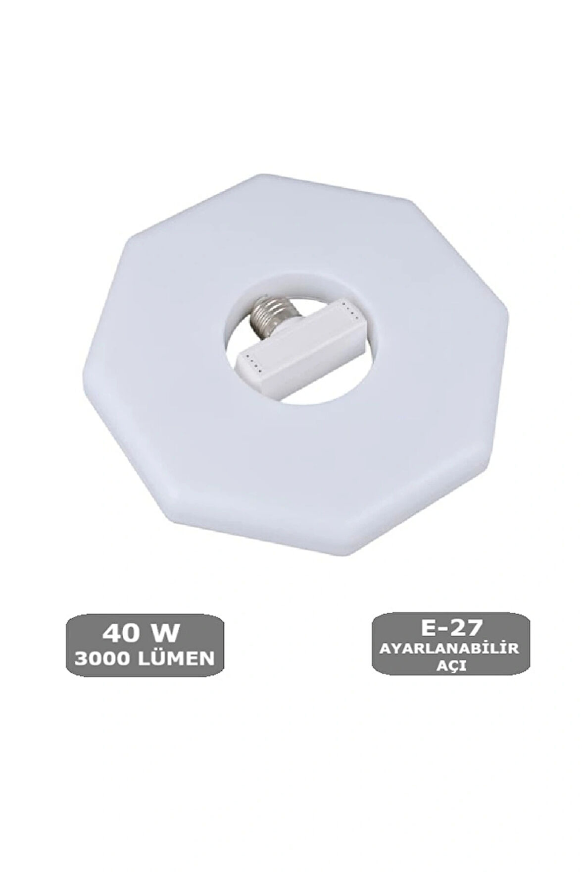 40W Armatür Ampul E27 Led Beyaz Renk (Ayarlanabilir Açı) 22CM