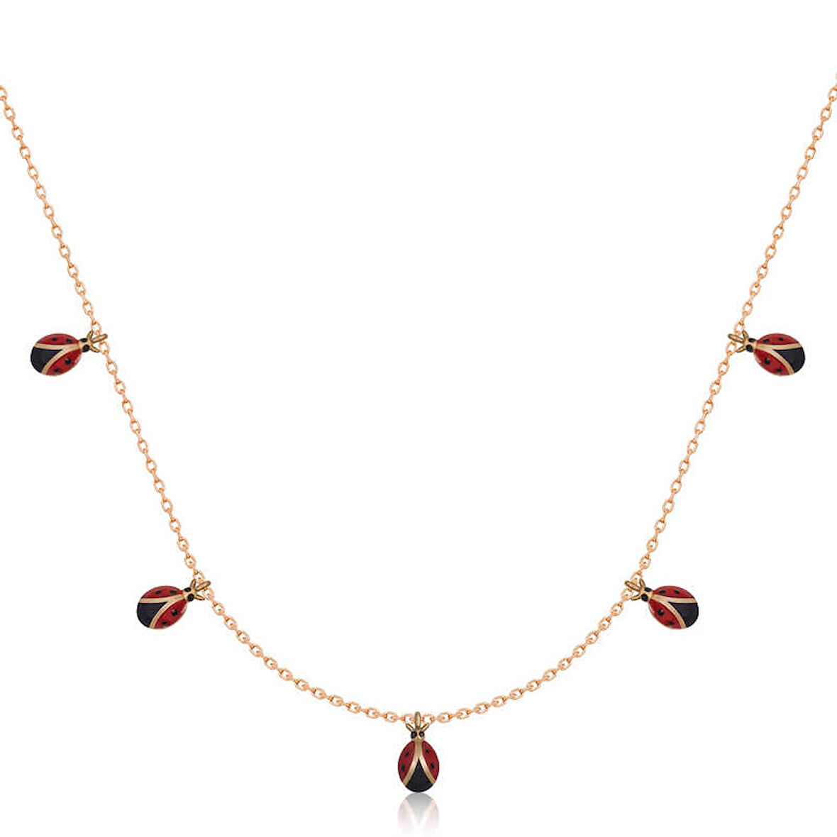 925 Ayar Gümüş Uğur Böceği Şans Kadın Gümüş Kolye