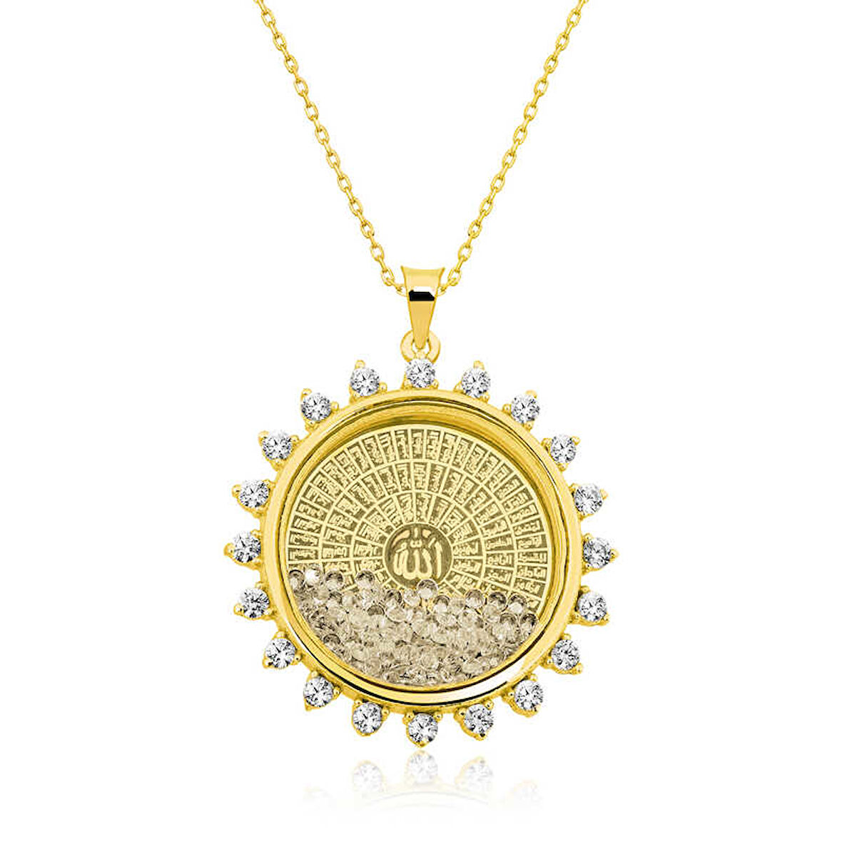 925 Ayar Gümüş Esmaül Hüsna Kadın Gümüş Kolye