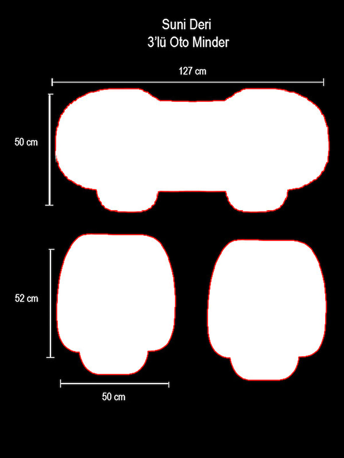 Geely CK Ön ve Arka Takım Koltuk Minderi Kılıf Siyah Suni Deri Sarı Dikişli