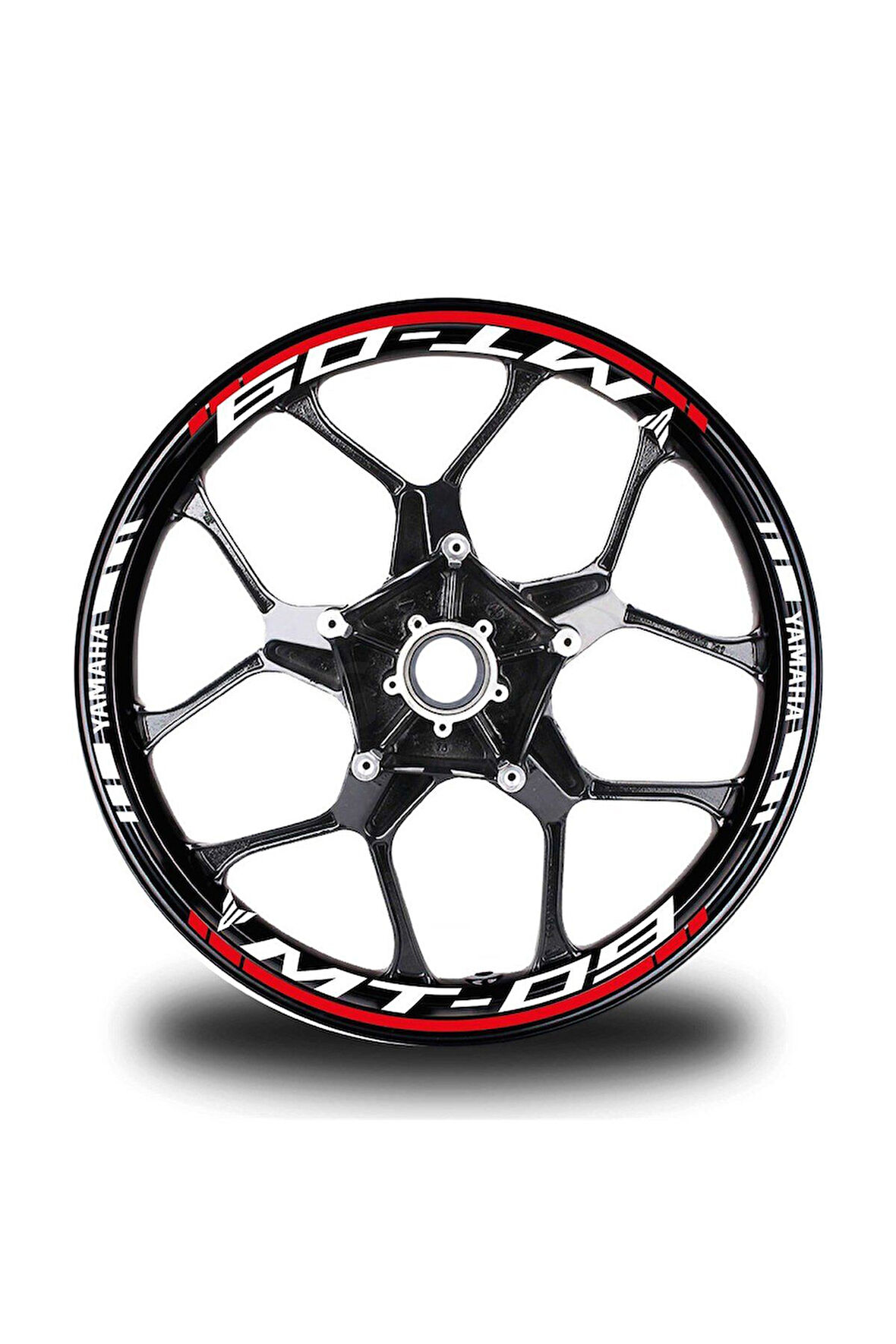 Kırmızı Yamaha MT 09 Takım Jant Sticker Etiket
