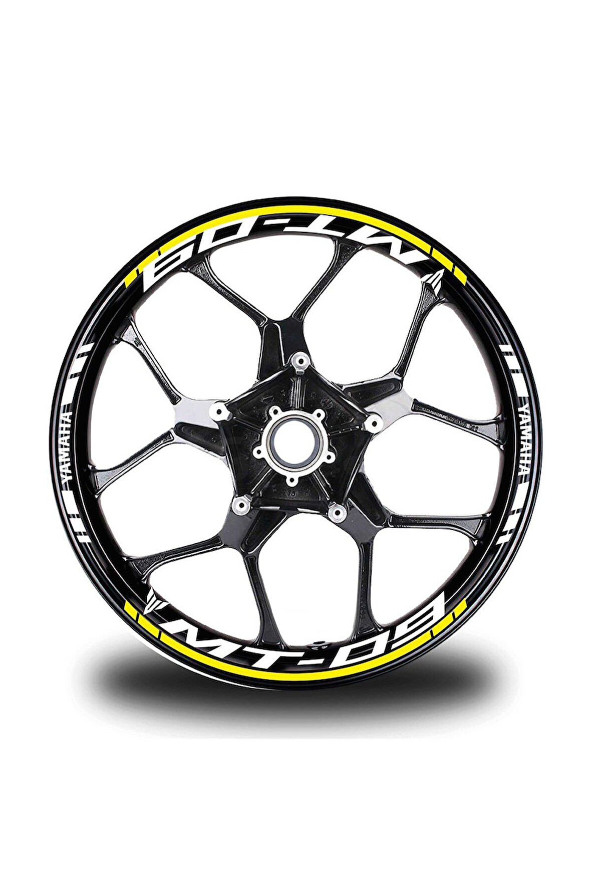 Sarı Yamaha MT 09 Takım Jant Sticker Etiket