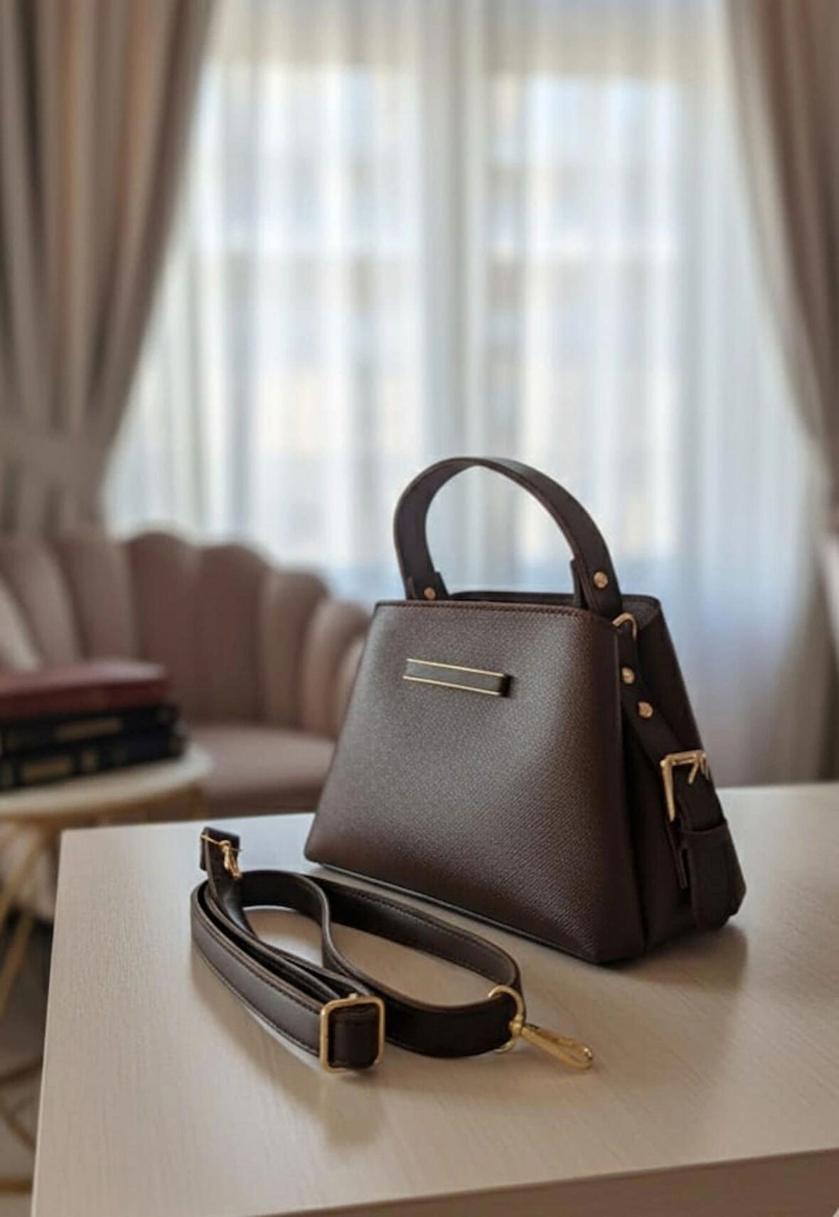 Kahverengi Kadın Çantası , Omuz Çantası, Günlük Kol Çantası